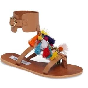Steve Madden “Colorful” tassel sandals size 7.5